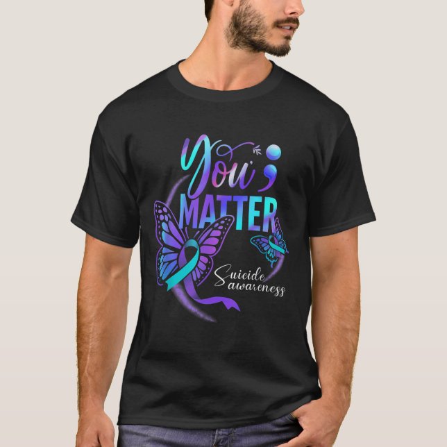 You Ribbon Butterfly Suicide Awareness Women Men  T-Shirt (Front)