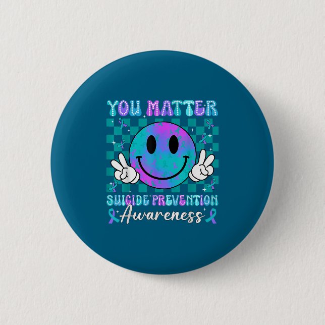 You Ribbon Suicide Prevention Awareness Women Men  Button (Front)