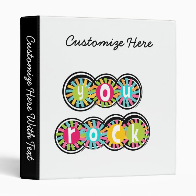 You Rock 3 Ring Binder (Front/Spine)