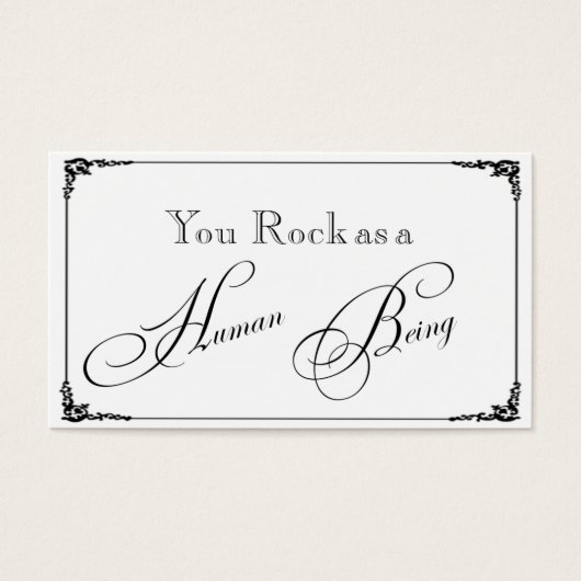 You Rock as a Human Being (Front)