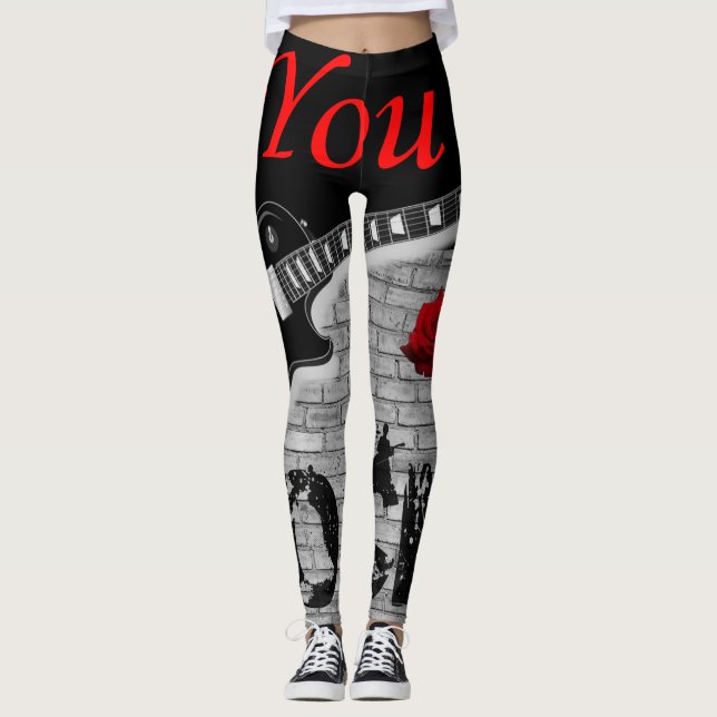 you rock black red leggings (Front)