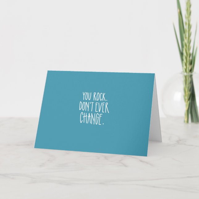 You rock blank card (Front)
