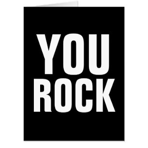 YOU ROCK BLANK JUMBO HUGE CARDS