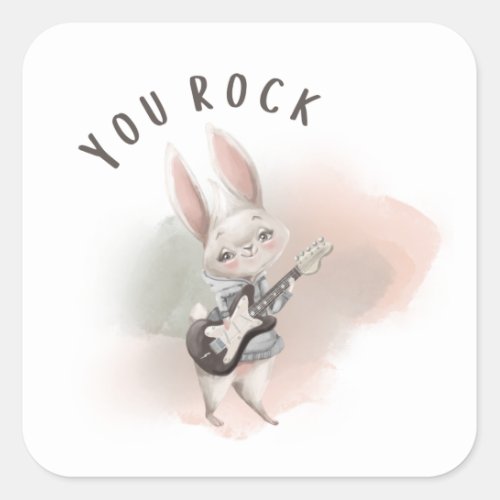 You Rock Bunny Sticker
