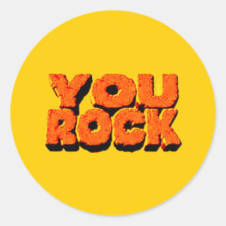 YOU ROCK CLASSIC ROUND STICKER