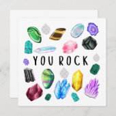 You Rock Crystal Thank You Cards  (Front/Back)