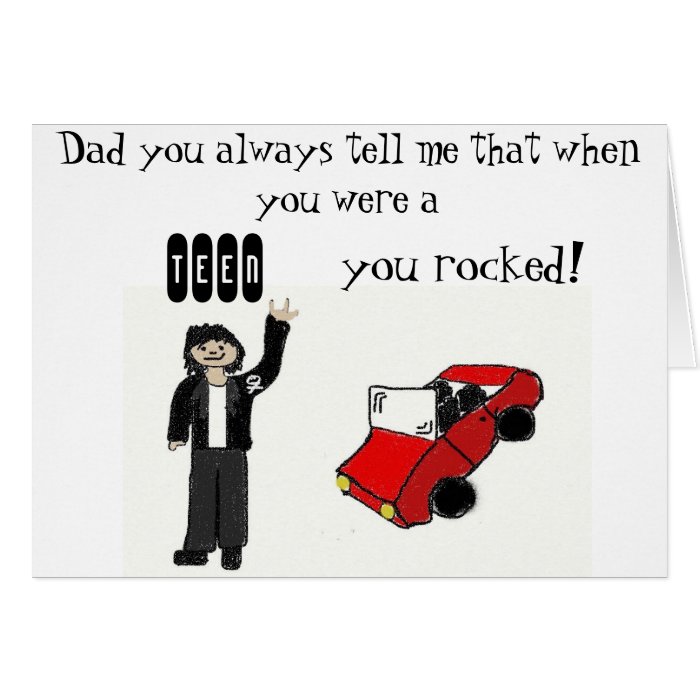 YOU ROCK DAD GREETING CARDS