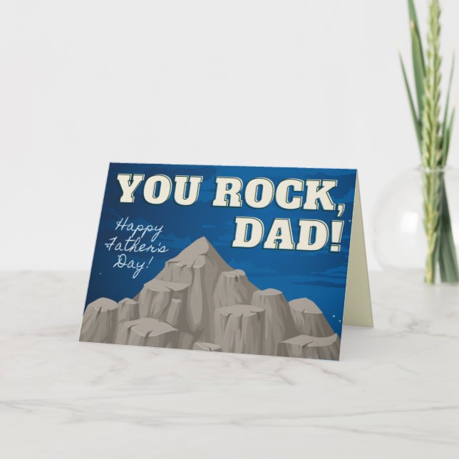 You Rock, Dad!  Happy Father's Day Card (Front)