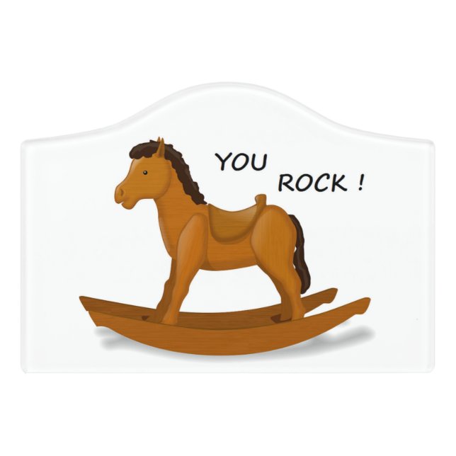 YOU ROCK DOOR SIGN (Small Crest Front)