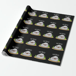 You Rock Funny Geology Pun Dark BG Wrapping Paper