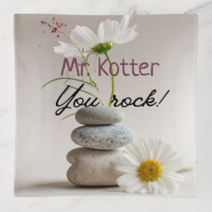 You Rock! Geology Science Teacher Christmas Gift Trinket Tray