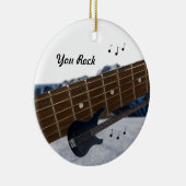 You Rock Guitar Ceramic Ornament (Right)