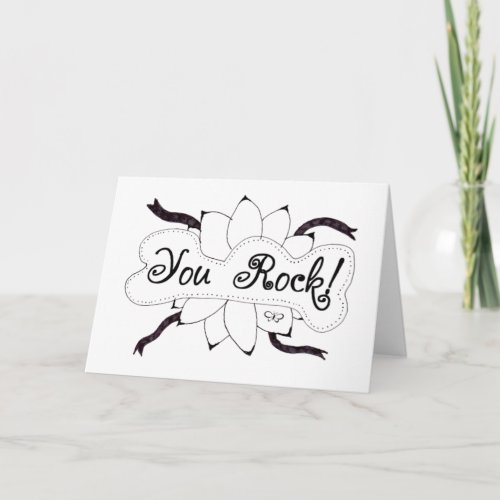 You Rock Hand Drawn Doodle Card