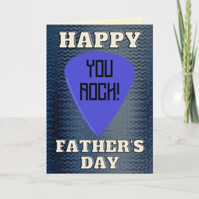 You Rock Happy Father's Day Card (Front)