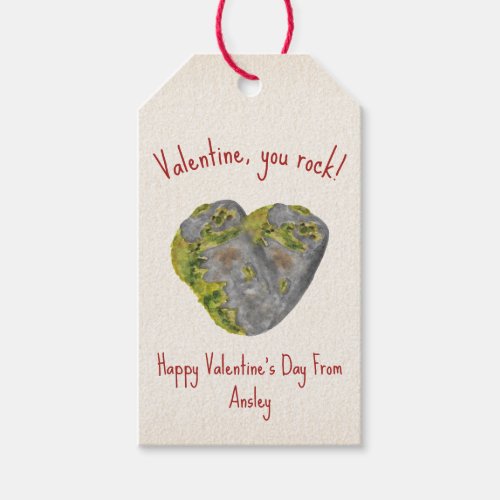 You Rock Heart Kids Classroom Valentine  Gift Tags