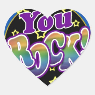 You Rock! Heart Sticker