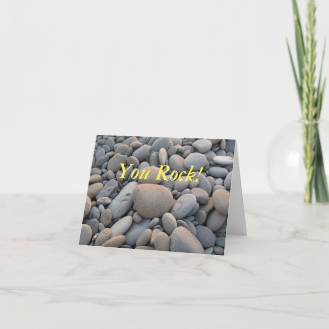 You Rock! Letterpress Thank You Card (Front)
