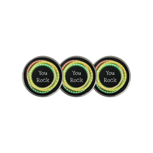 You Rock Lighted Hula Hoops Golf Ball Marker (3 Up)