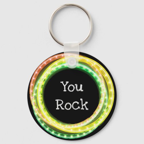 You Rock Lighted Hula Hoops Keychain