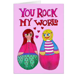 You rock my world cards