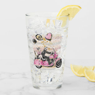 You Rock My World   Couple Motorcycle Sublimation Glass