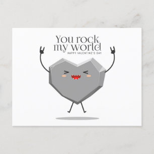 You Rock My World Happy Valentine's Day Holidays Holiday Postcard