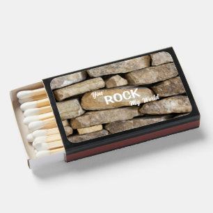 You Rock My World Masonry Stone Wall Matchboxes