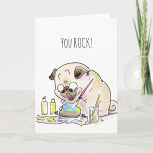 You ROCK! pug card