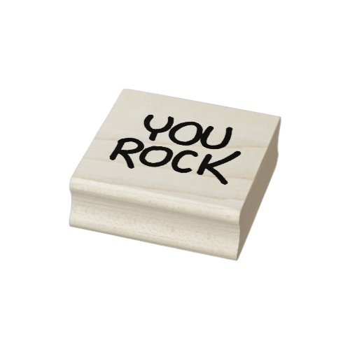 You Rock Recognition Positive Praise for Students  Rubber Stamp