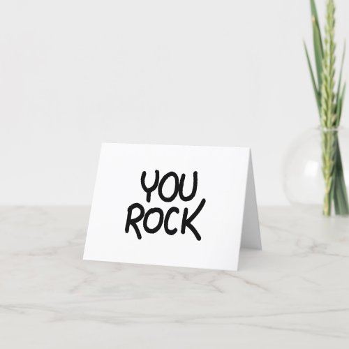 You Rock Recognition Positive Praise for Students  Thank You Card