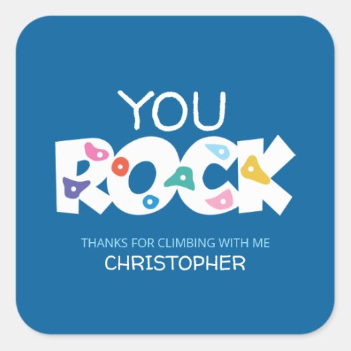 You Rock Rock Climbing Thank You Sticker