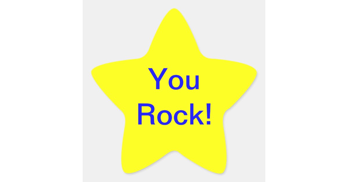 You Rock Star Sticker Zazzle