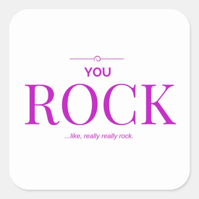 YOU ROCK Stickers (Front)