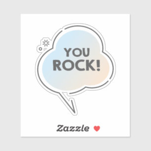 You rock text in chat cloud emoji sticker