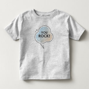 You rock text in chat cloud emoji toddler t-shirt