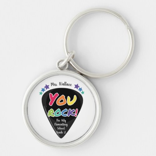 You ROCK Thank you for all you do music teacher Keychain