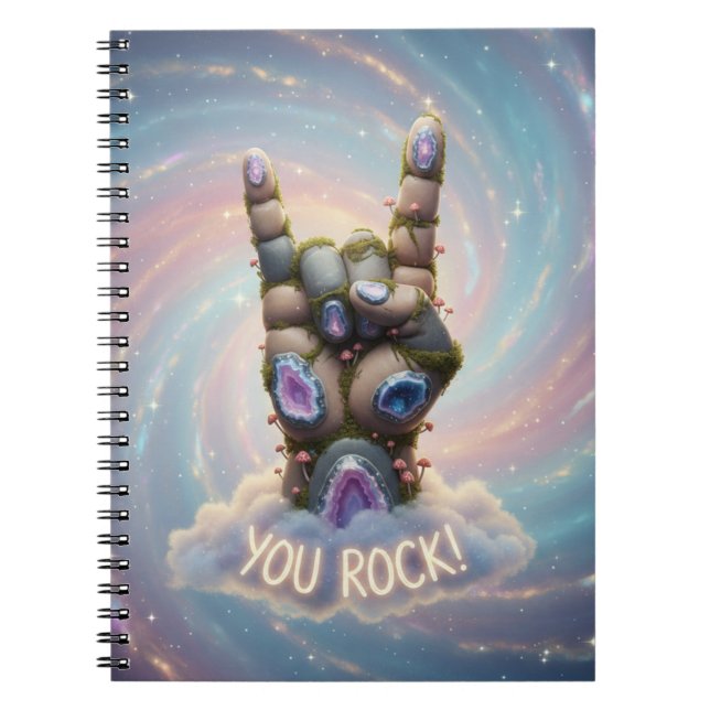 You Rock - Whimsical designed Spiral notebook (Front)
