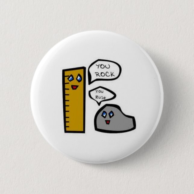 You Rock - You Rule Button (Front)