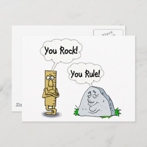 You Rock, You Rule Postcard | Zazzle