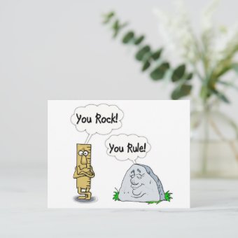 You Rock, You Rule Postcard | Zazzle