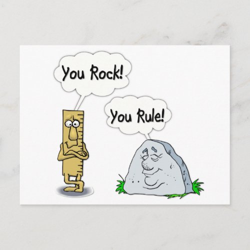 You Rock You Rule Postcard