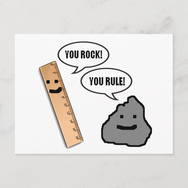 You Rock, You Rule Postcard (Front)