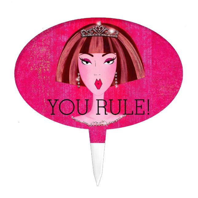 "YOU RULE!' CAKE TOPPER (Front)