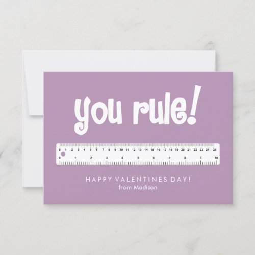 You Rule Kids Classroom Valentines Invitation