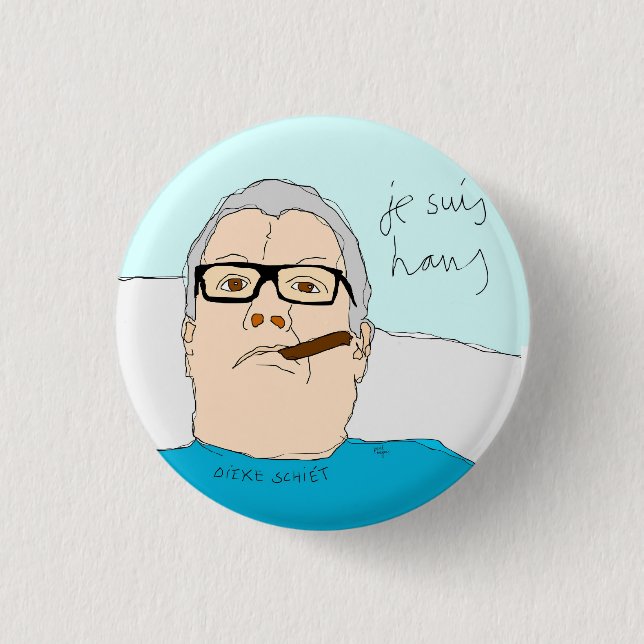 you rustle hans pinback button (Front)