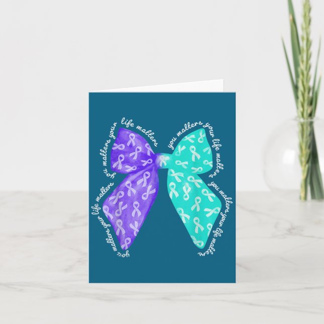 You S Your Life S Suicide Prevention Awareness  Card (Front)