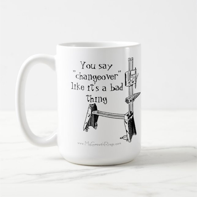 "You say Changeover like it's a Bad Thing" Mark V Coffee Mug (Left)