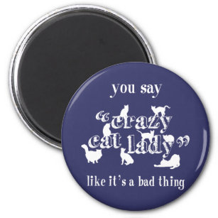 You Say Crazy Cat Lady Like It's A Bad Thing Magnet
