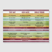 You Say/God Says Inspirational Bible Verses (Front)