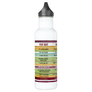 "You Say/God Says" Inspirational Bible Verses Water Bottle